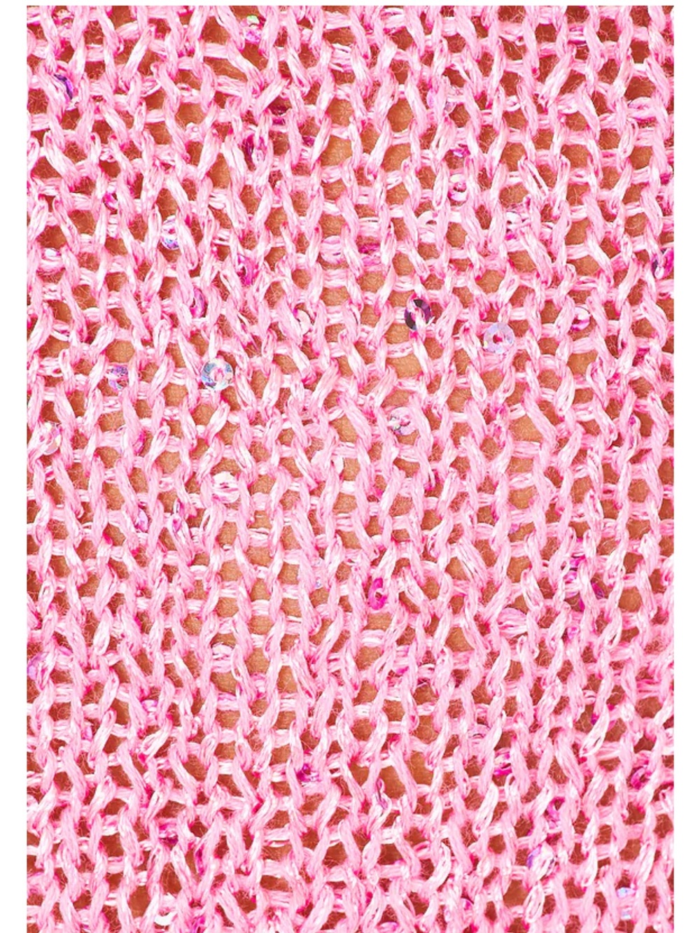 Metal Mesh Fringe Mini Dress in Pink - Picture 3 of 5